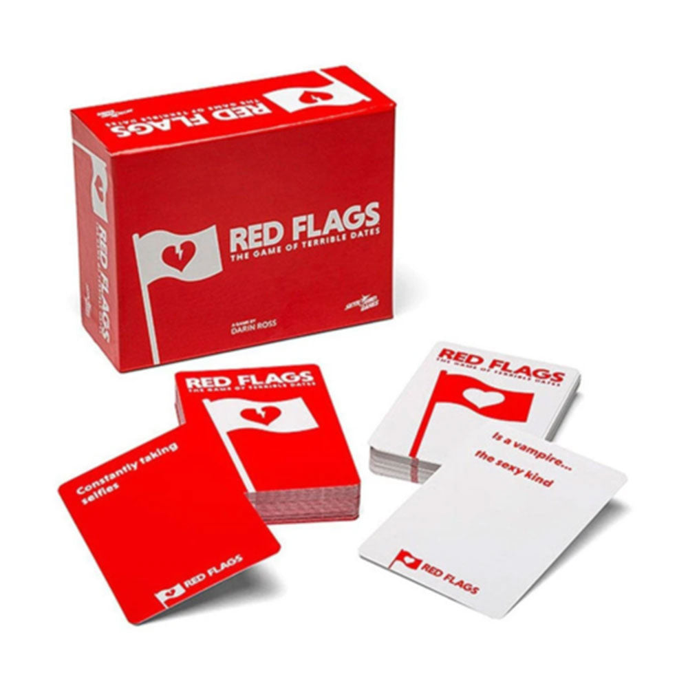 Juego de cartas con baraja central de banderas rojas