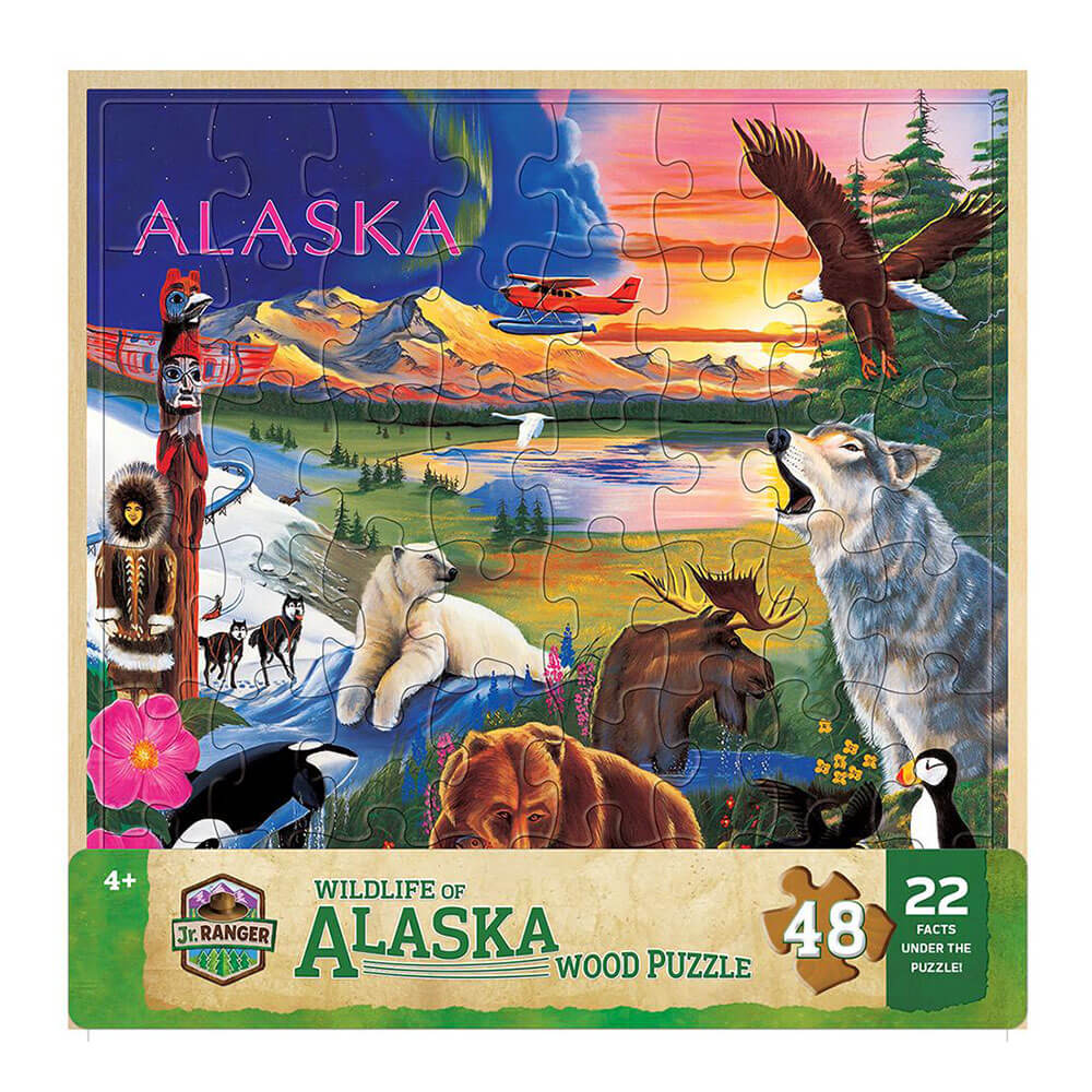 MP Wood Fun Facts Puzzle (48 Teile)