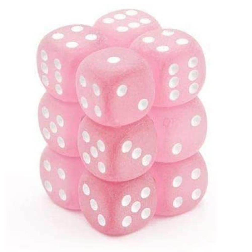D6 Dice Frosted 16mm (12 Dice)