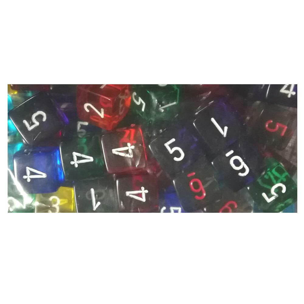 D6 Dice Assorted Loose Polyhedral (50 Dice)