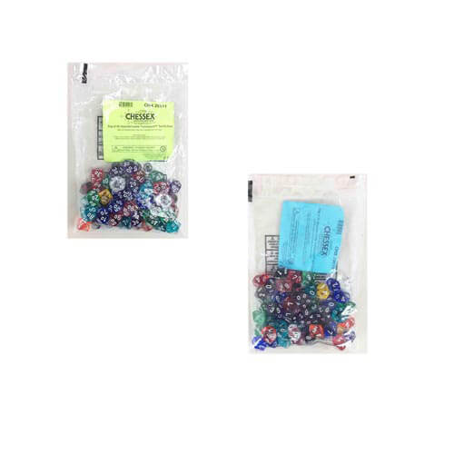 D10 Dice Assorted Loose Polyhedral (50 Dice)