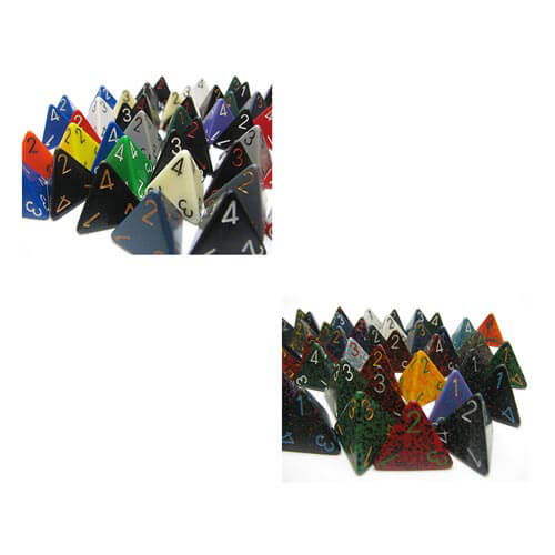D4 Dice Assorted Loose Polyhedral (50 Dice)
