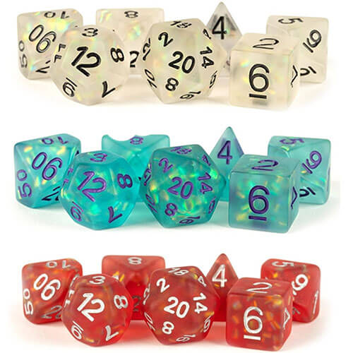 MDG Icy Opal Dice Set 16mm Poly