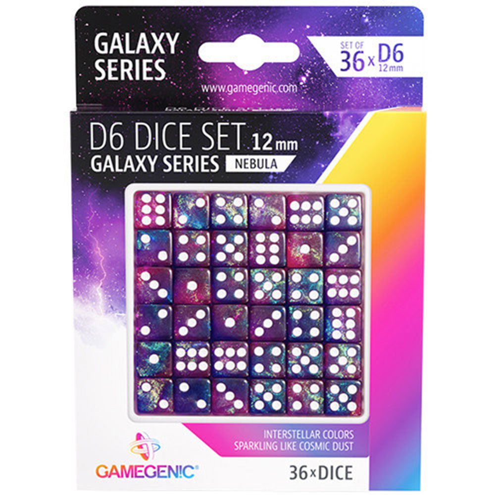 Gamegenic Galaxy Series D6 Dice Set 12mm (36pcs)