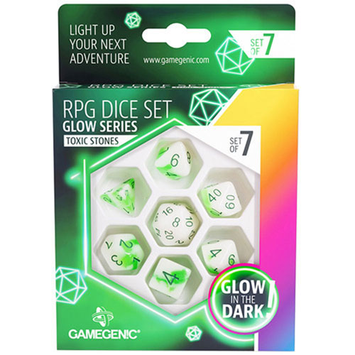 Gamegenic Glow Series RPG Dice Set 7pcs