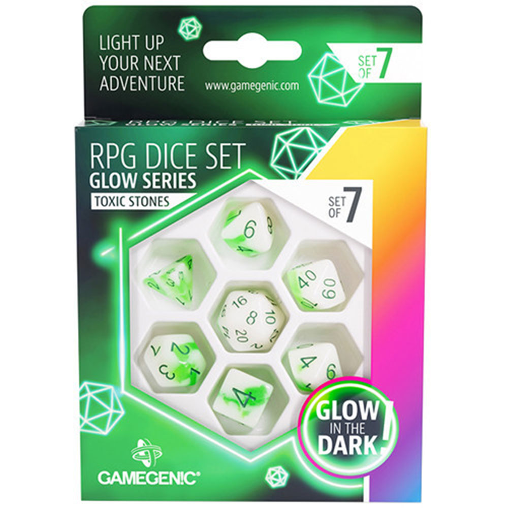 Gamegenic Glow Series RPG Dice Set 7pcs