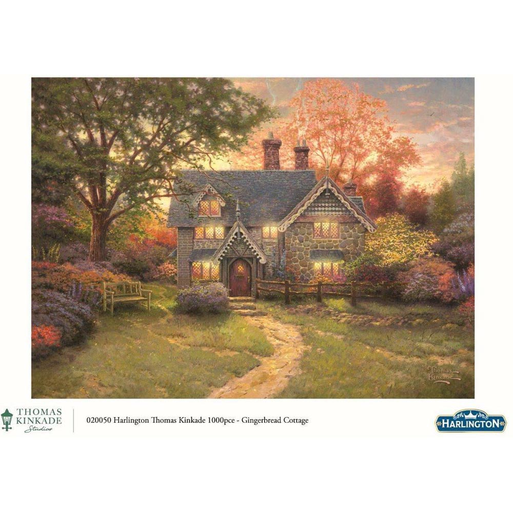 Harlington Thomas Kinkade Gingerbread Cottage Puzzle 1000pcs