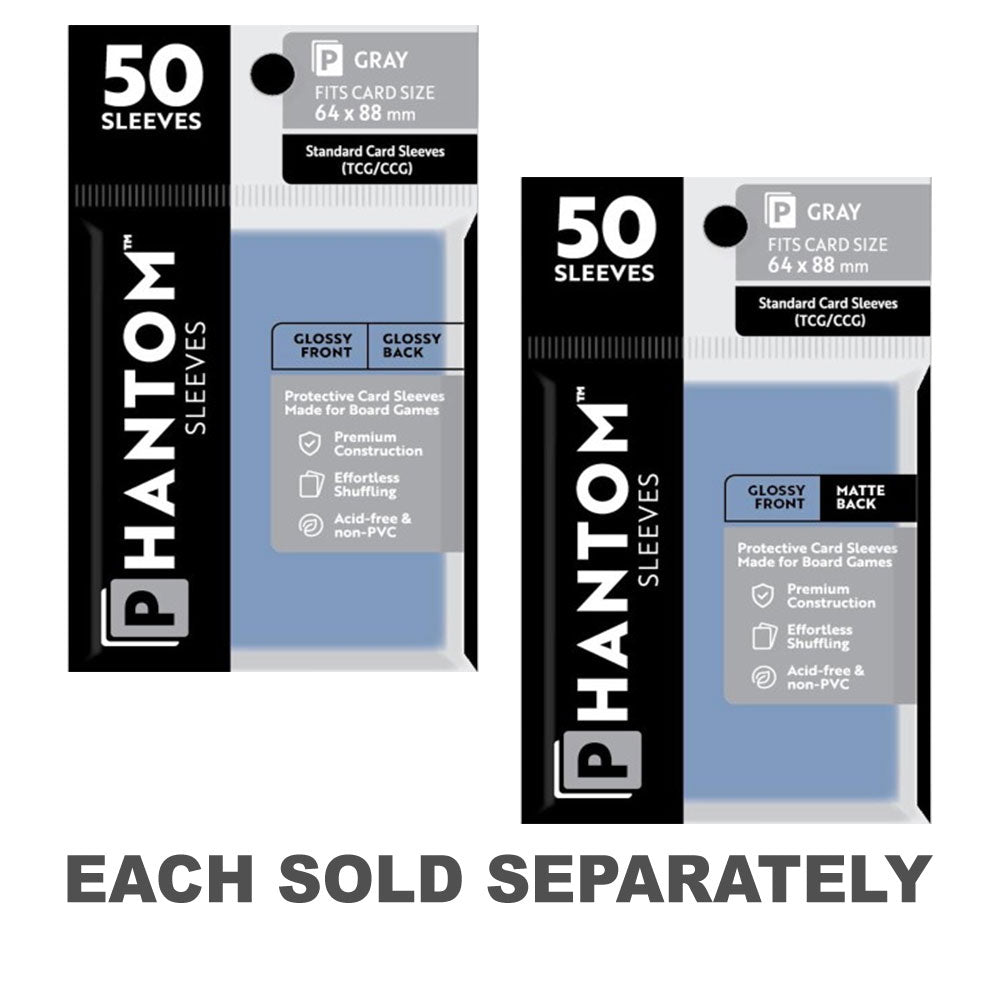 monopoly card sleeves Gray Phantom Sleeves 50pcs (64x88mm)