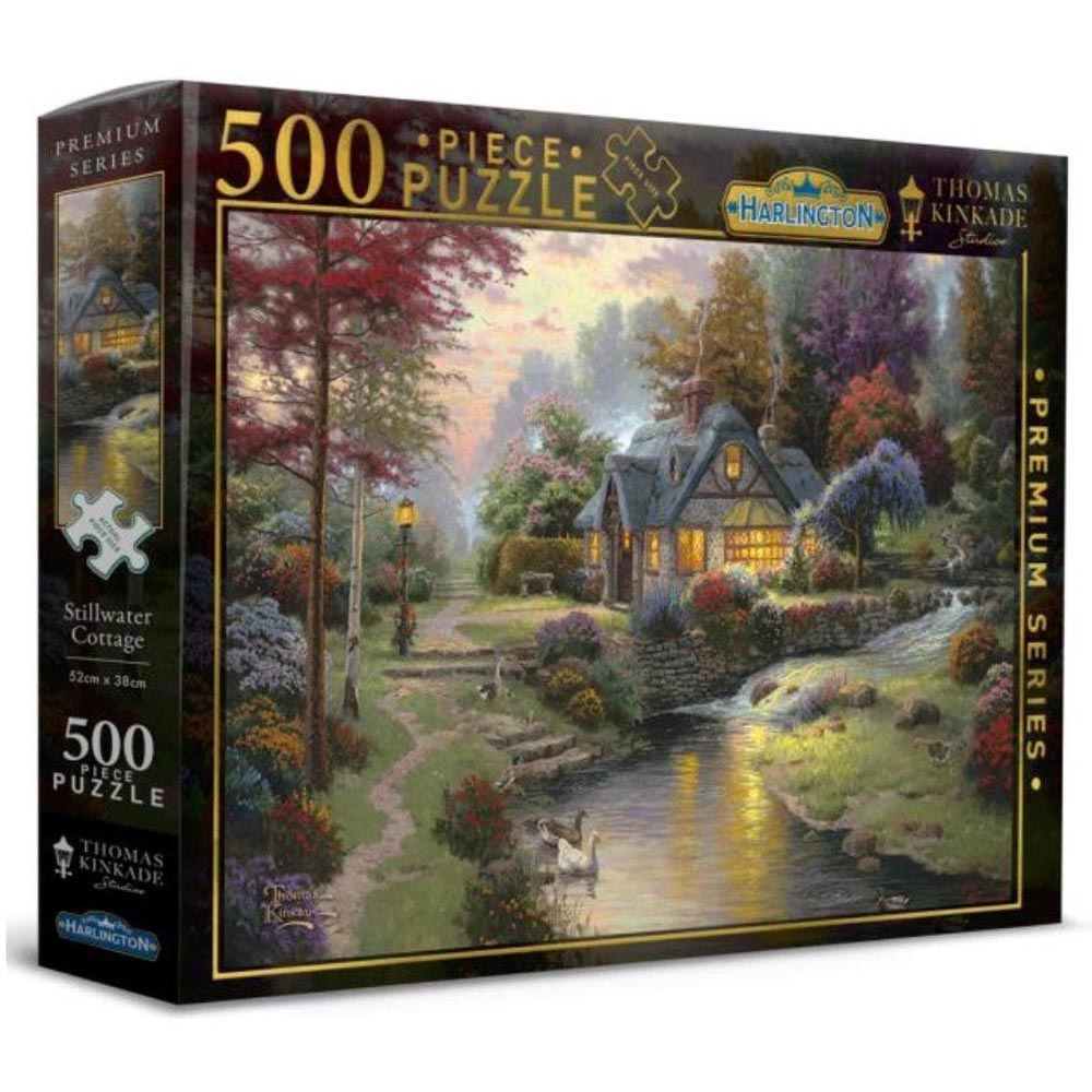 Harlington Thomas Kinkade Stillwater Cottage Puzzle 500pcs