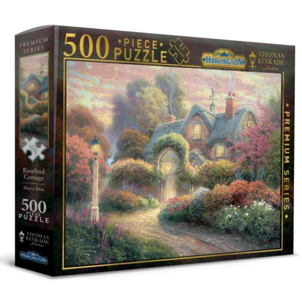 Harlington Thomas Kinkade Rosebud Cottage Puzzle 500pcs