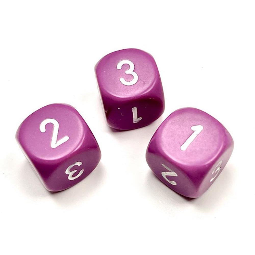 Chessex D3 Opaque Dice 16mm (D6 w/ 1-3 Twice)