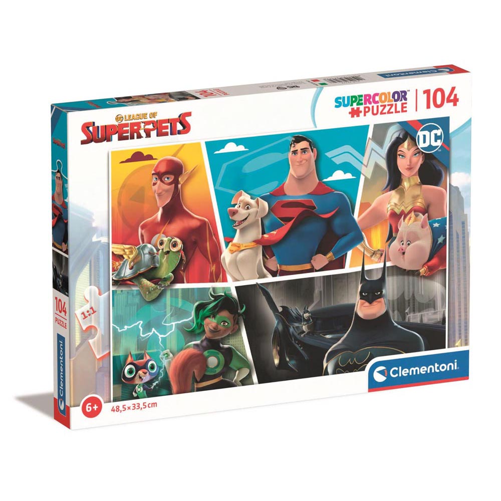 Clementoni DC Comics League of Superpet Puzzle 104pcs