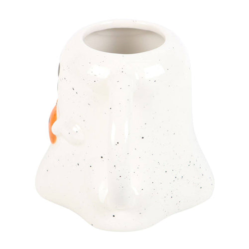 Ghost Shaped Ceramic Mug with Pumpkin