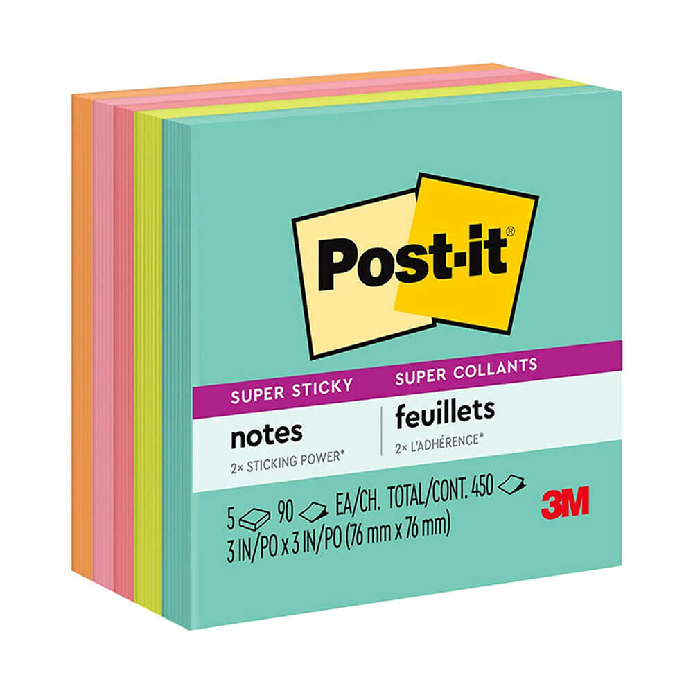 Post-it-Super-Haftnotizen, 76 x 76 mm (5 Stück)