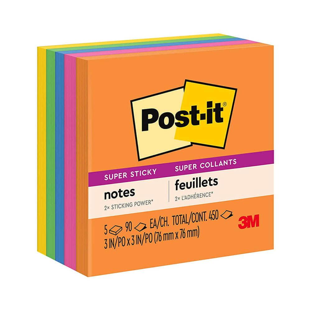 Post-it-Super-Haftnotizen, 76 x 76 mm (5 Stück)