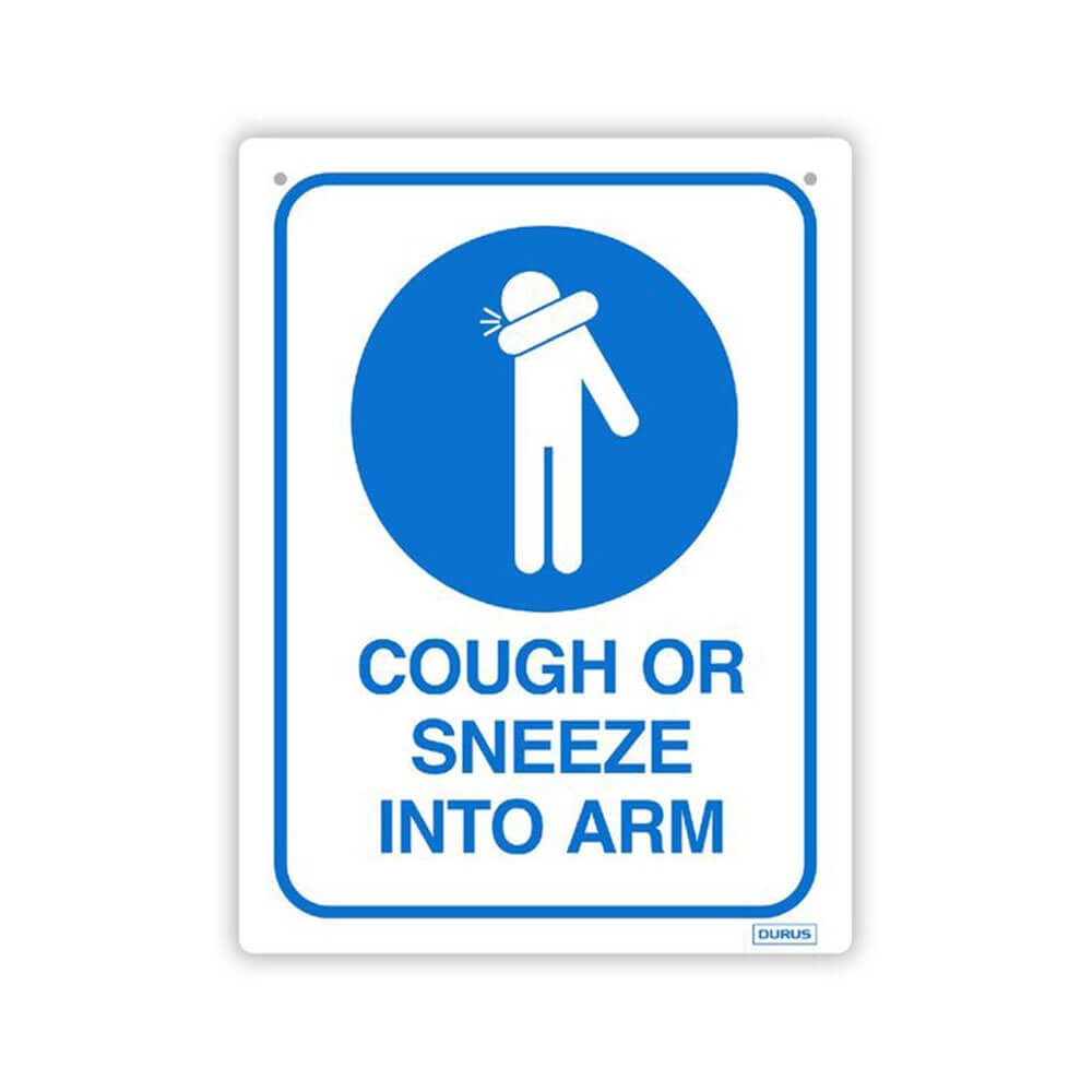 Durus Cough or Sneeze into Arm Wall Sign