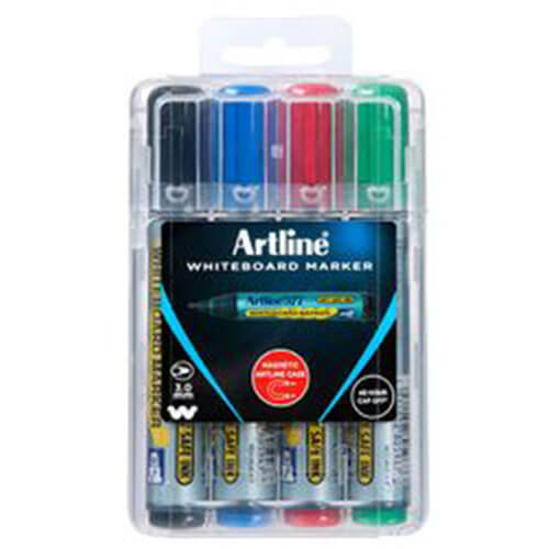 Artline Whiteboard Marker in Hard Case 2mm Assorted