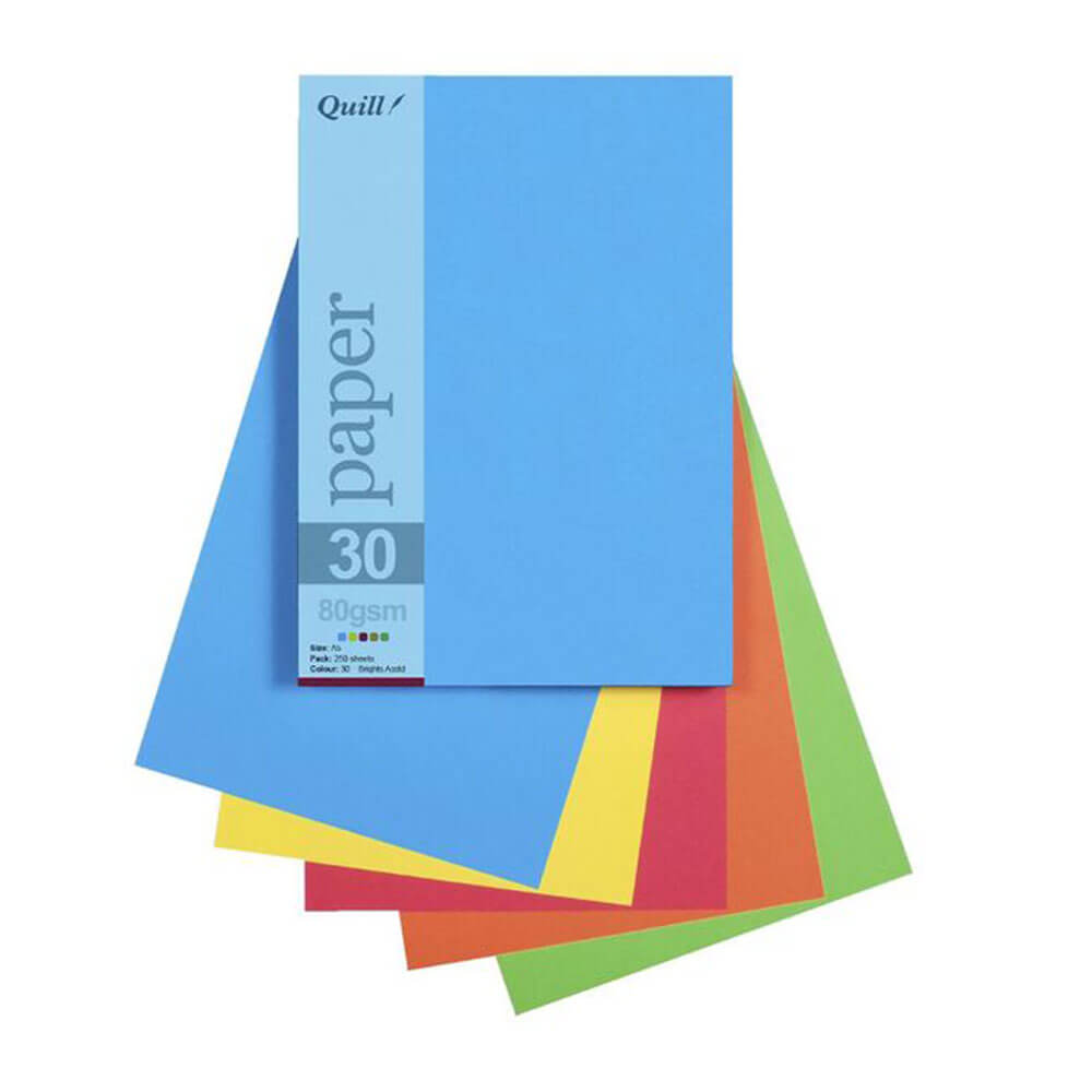 Quill Paper 80gsm A5 Assorted (25pk)