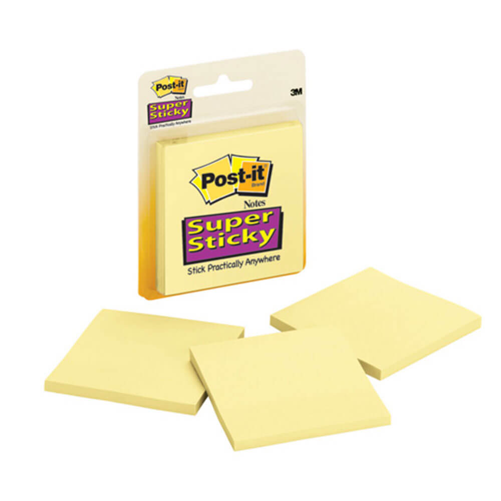 Post-it Super Sticky Notes 76x76mm (3 Blöcke)