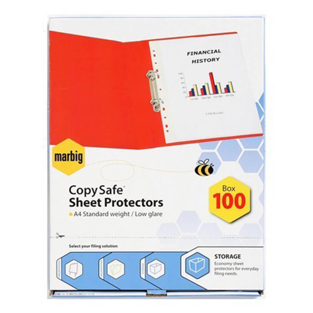 Marbig Copysafe Lightweight Sheet Protectors (A4)