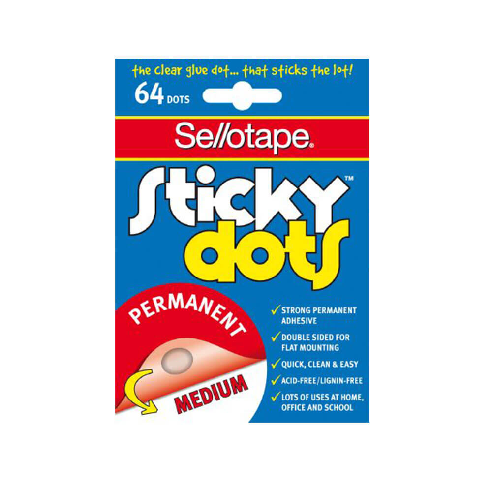 Sellotape Sticky Dots Medium (64 Dots)