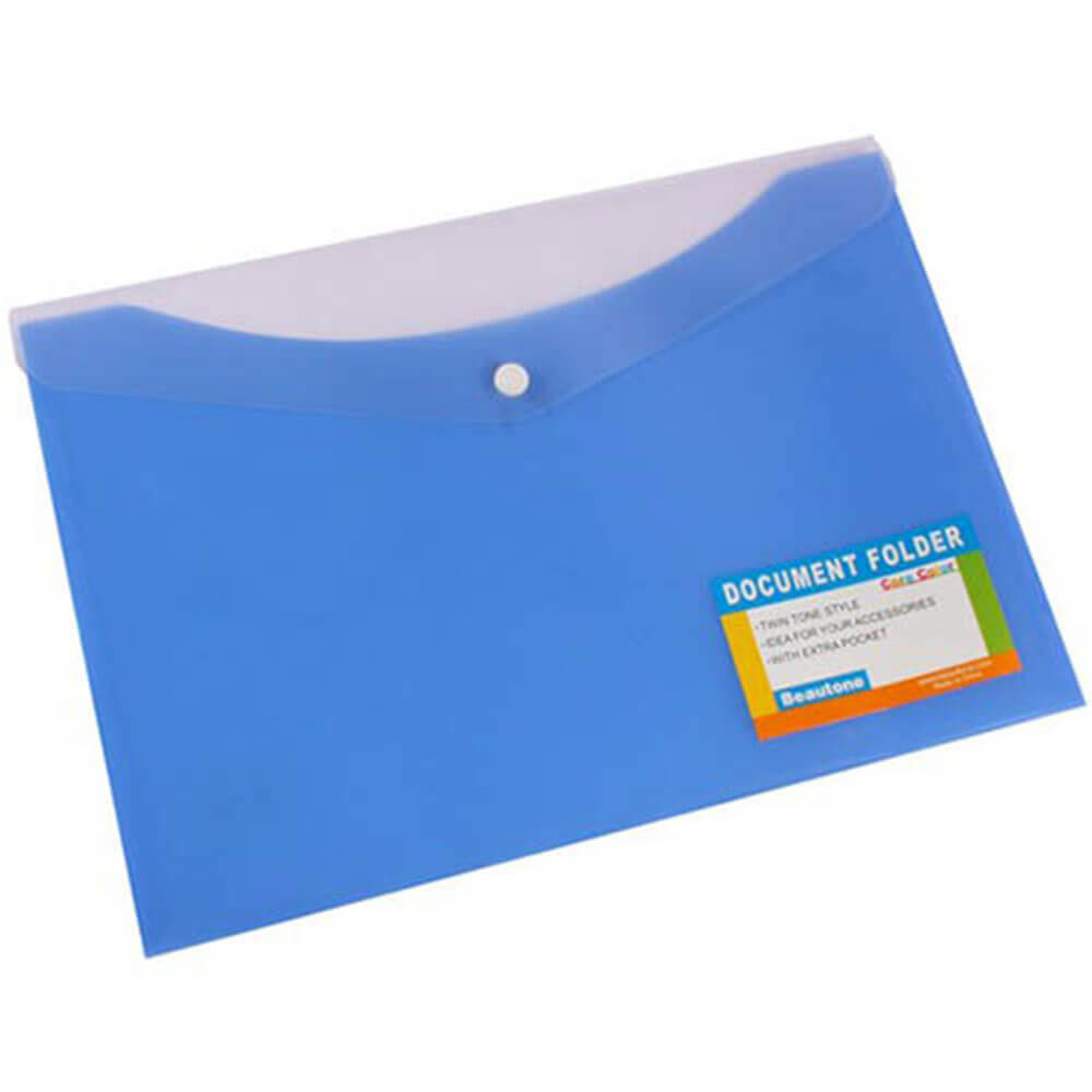 Beautone Button Close Document Wallet (A4)