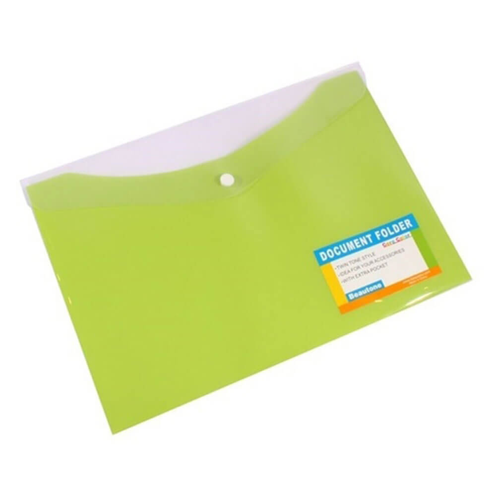 Beautone Button Close Document Wallet (A4)