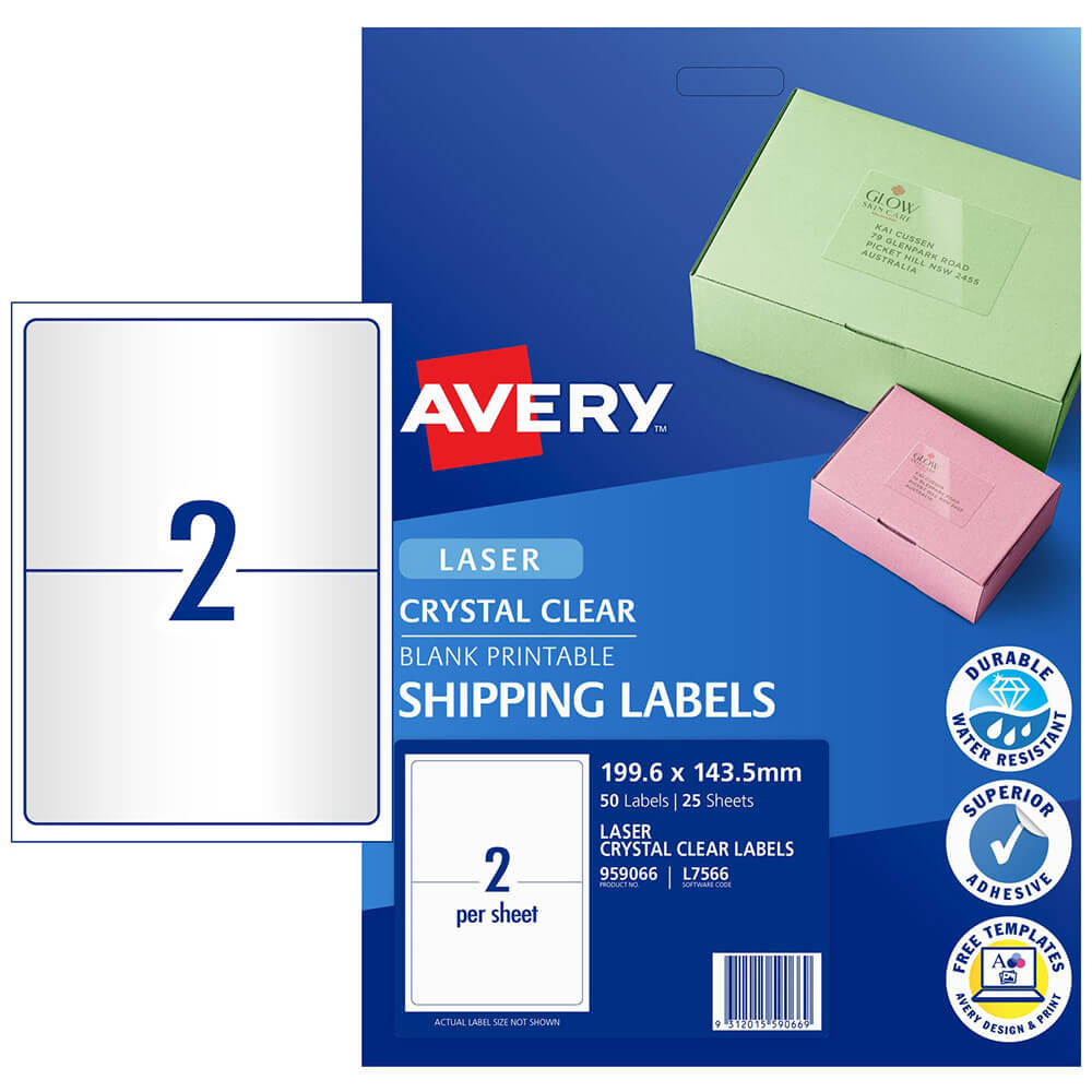 Etiquetas de remessa a laser Avery (50pcs)