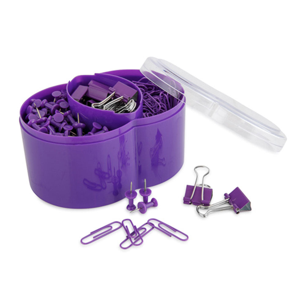 Esselte Wow Pin and Clip Set (Purple)