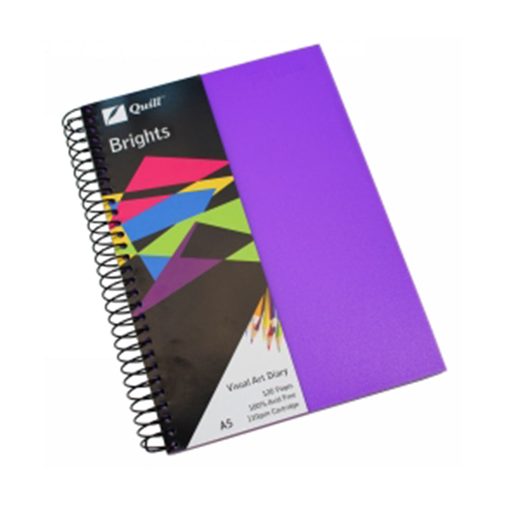 Quill Brights A5 Visual Art Diary (Dark Purple)