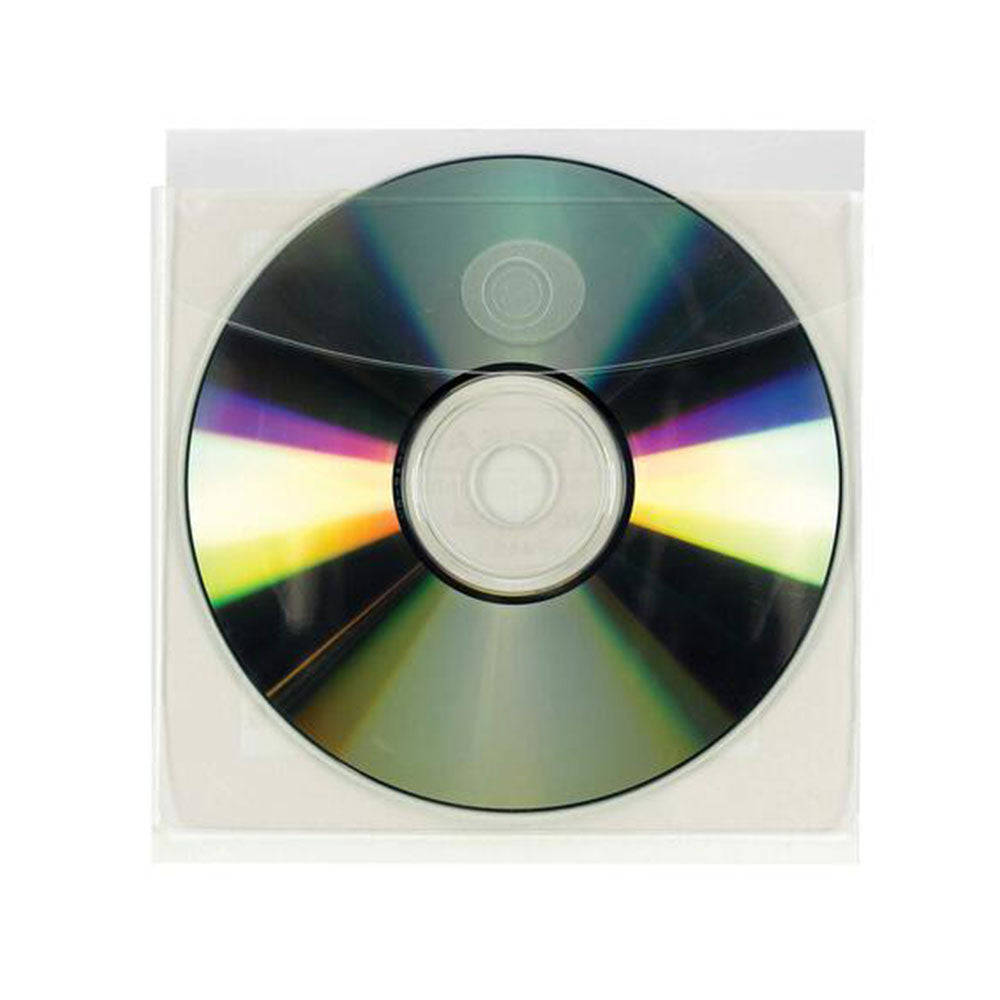 3L Clear Embossed CD Pocket with Self-Adhesive Flap 10pcs