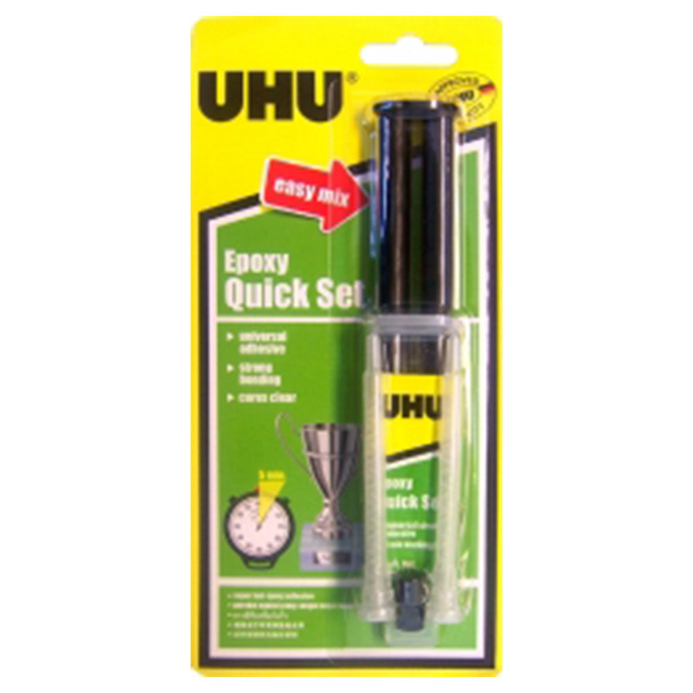 Uhu Epoxy Glue Syringe Quick Set 14ml (Pack of 2)