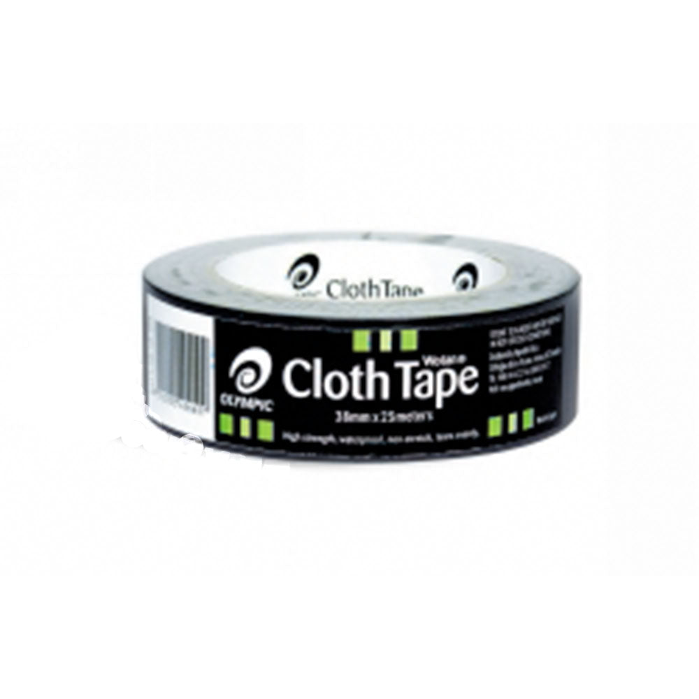 Olympic Black Wotan Cloth Tape (38mmx25m)