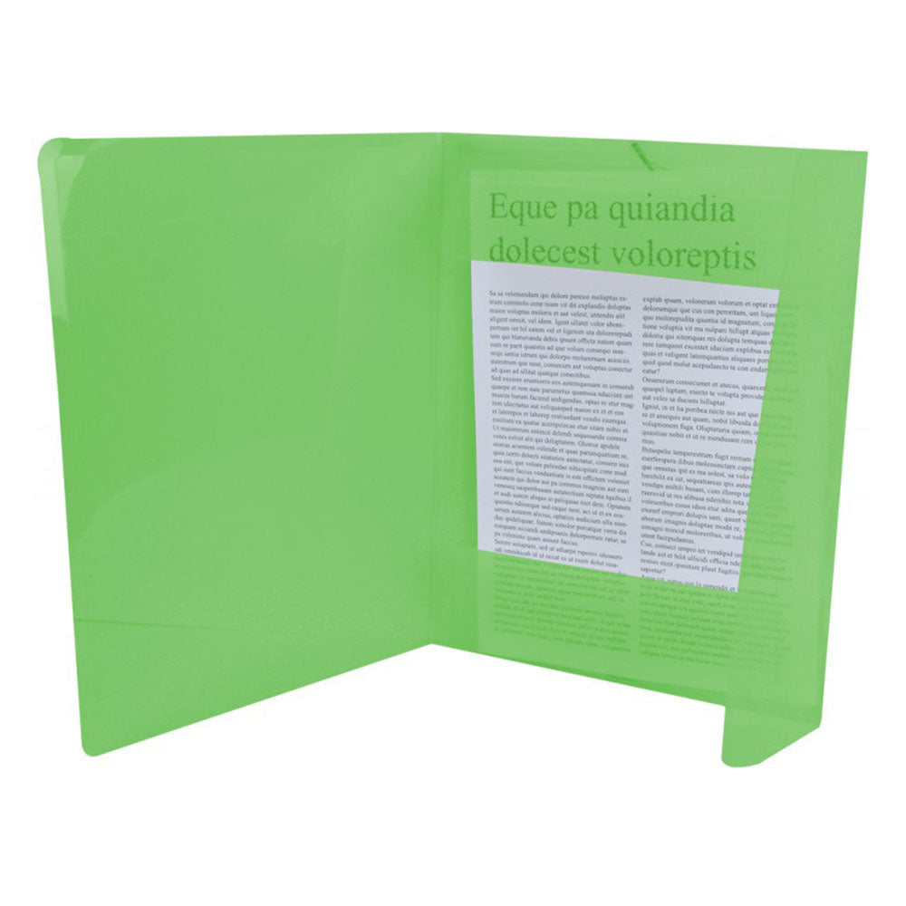 Beautone Superline A4 Document Wallet Transparent (Green)