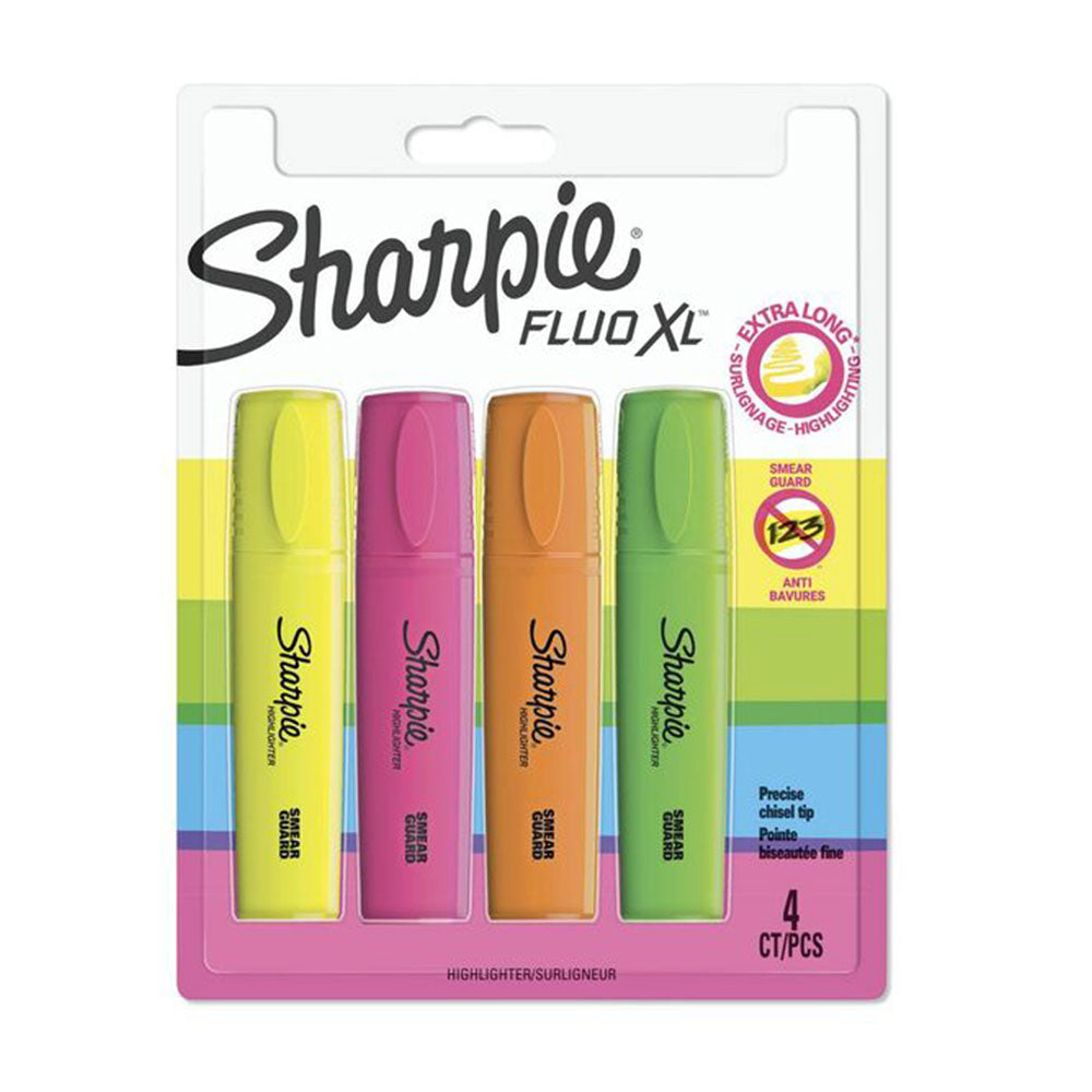 Sharpie XL Fluo Highlighter (pakke med 4)