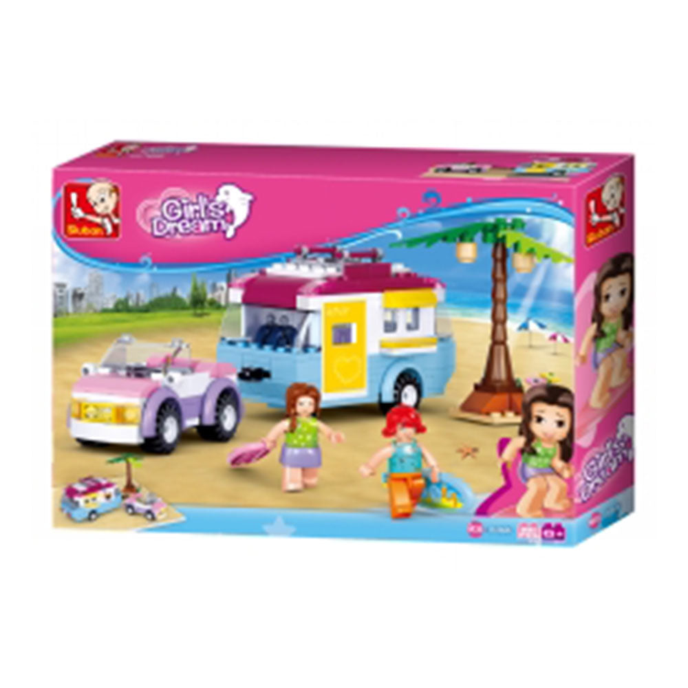 Sluban Girls Beach Dream Camper Toy 281pcs