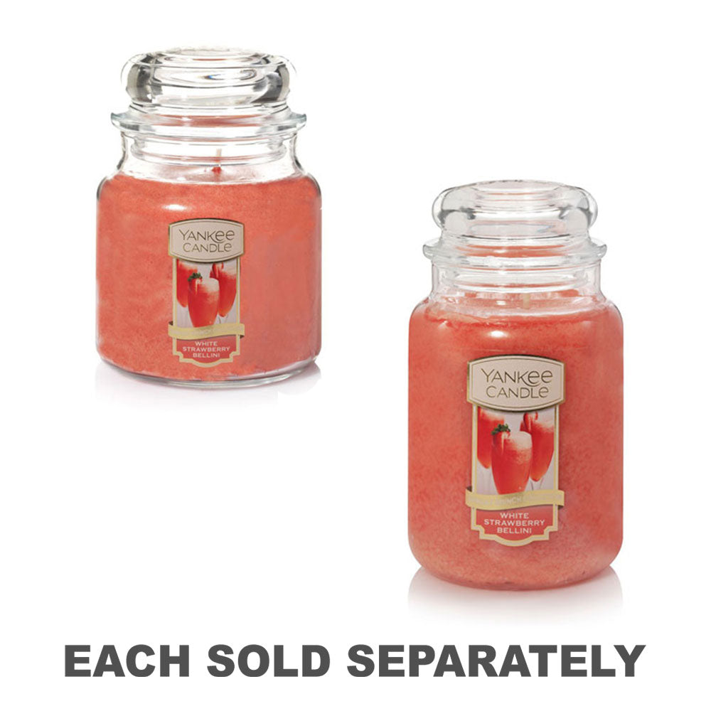 Yankee Classic White Strawberry Bellini Candle Jar