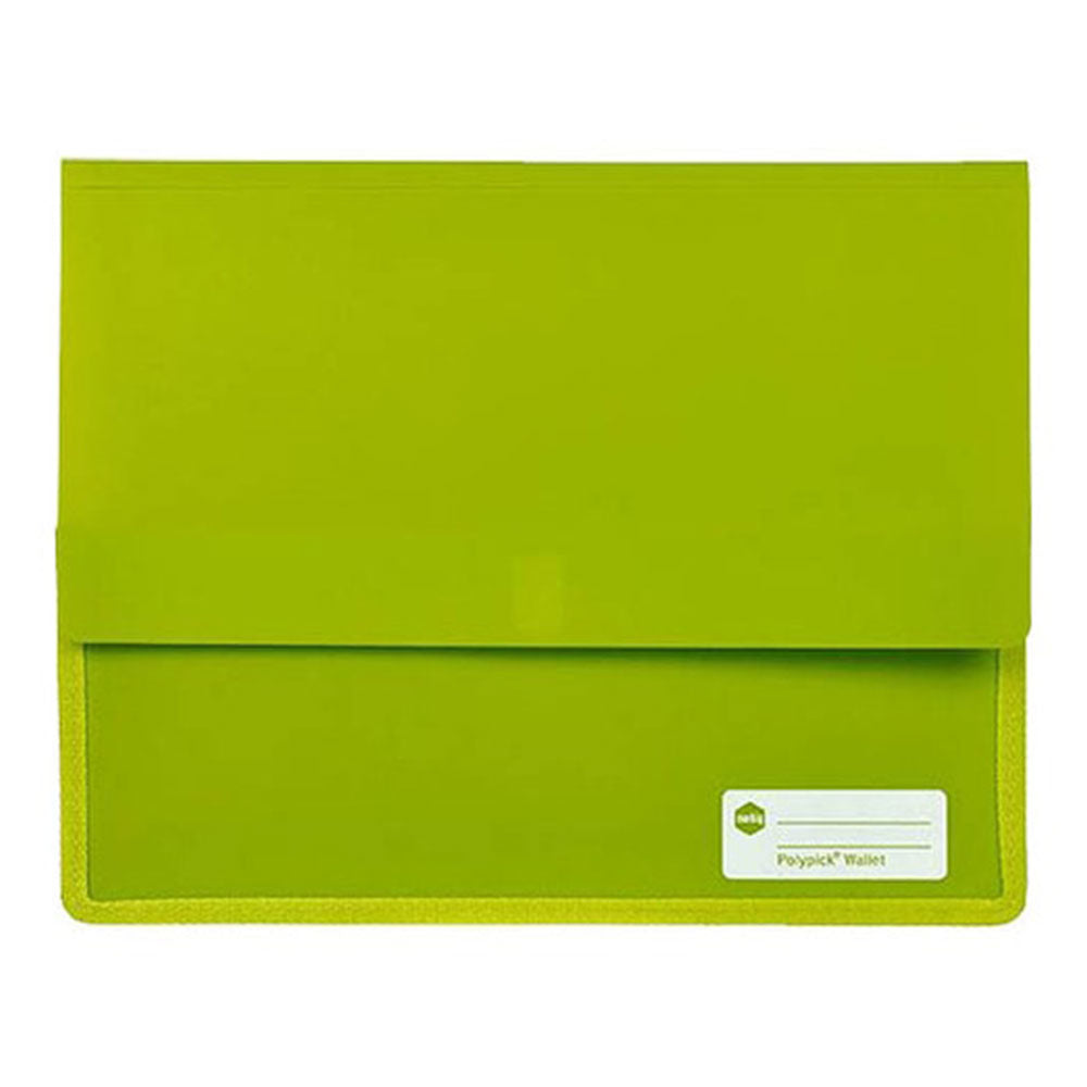 Document Wallet Marbig Polypick Heavy Duty Lime