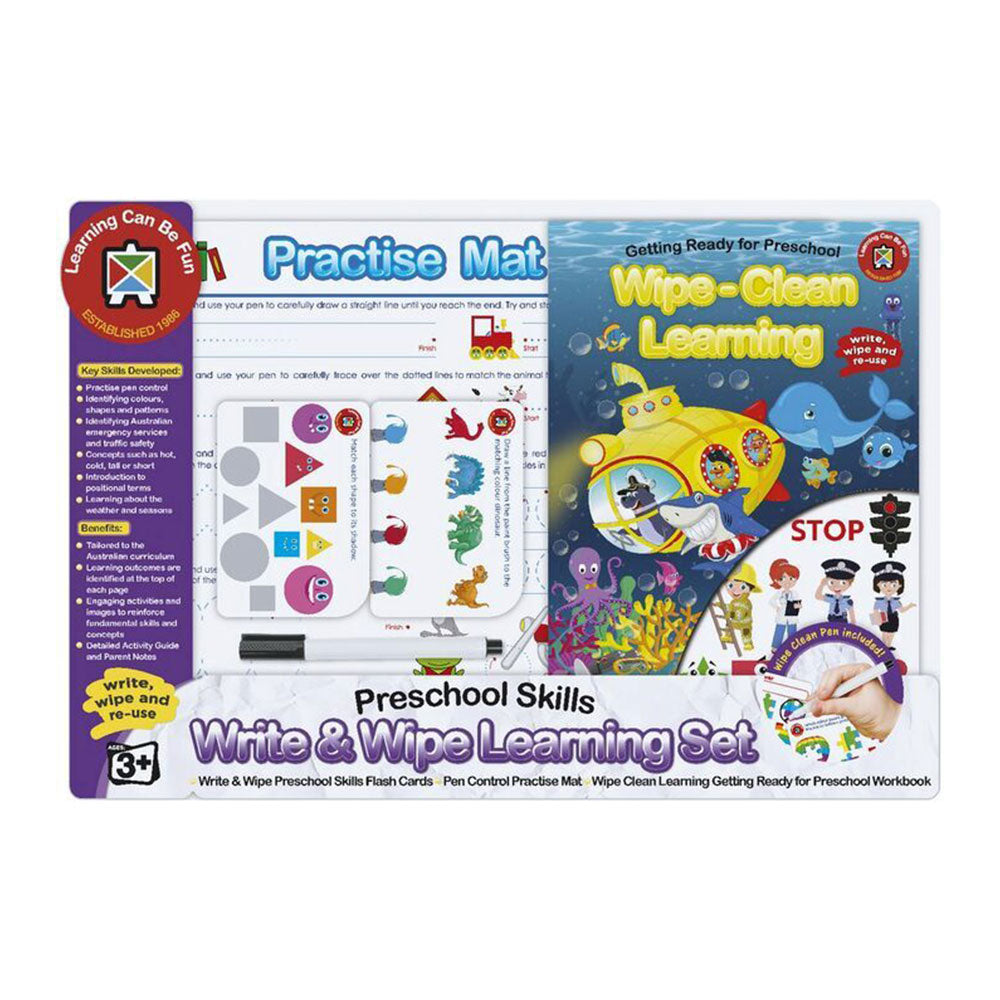 LCBF Write & Wipe Preschool Skills Learning Set