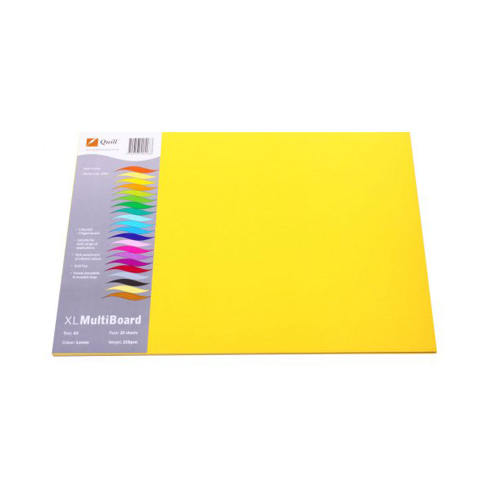 Quill Lemon A3 Cardboard 210gsm (Pack of 25)
