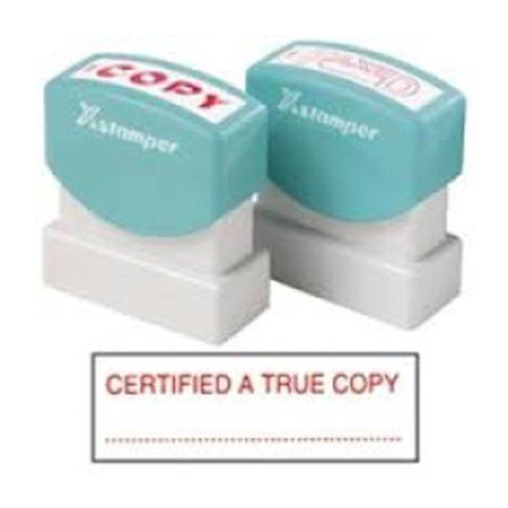Xx-Stamper Certified A True Copy (Red)