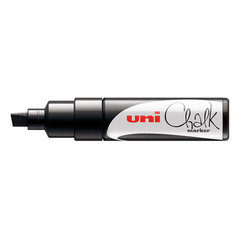 Uni Chalk Marker med mejselspets 8 mm (svart)