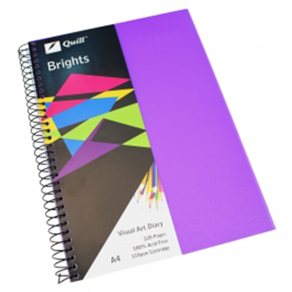 Quill Brights A4 Visuelles Kunst-Tagebuch mit 60 Blättern