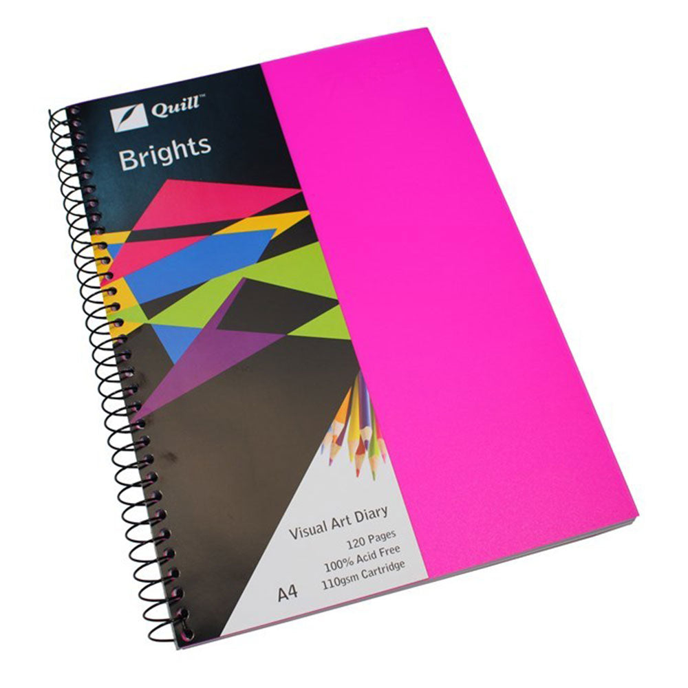 Quill Brights A4-Tagebuch für visuelle Kunst, 120 Seiten