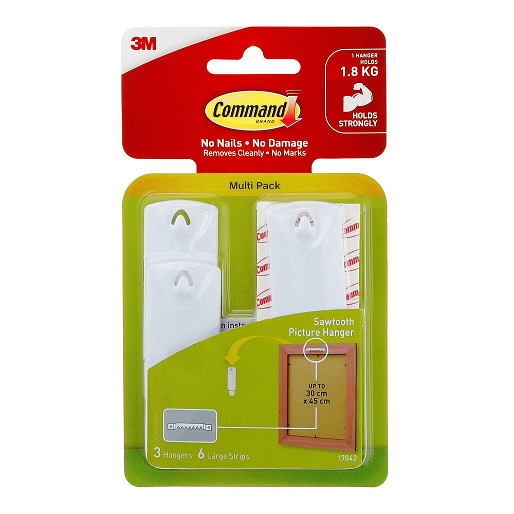Command Sawtooth Hook Hanger (White)