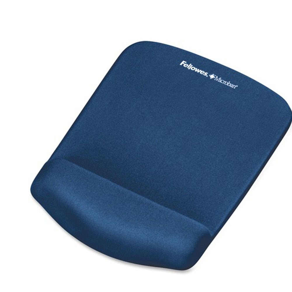 Tappetino Per Mouse/Supporto Per Polso Fellowes Plush Touch (Lycra Blu)