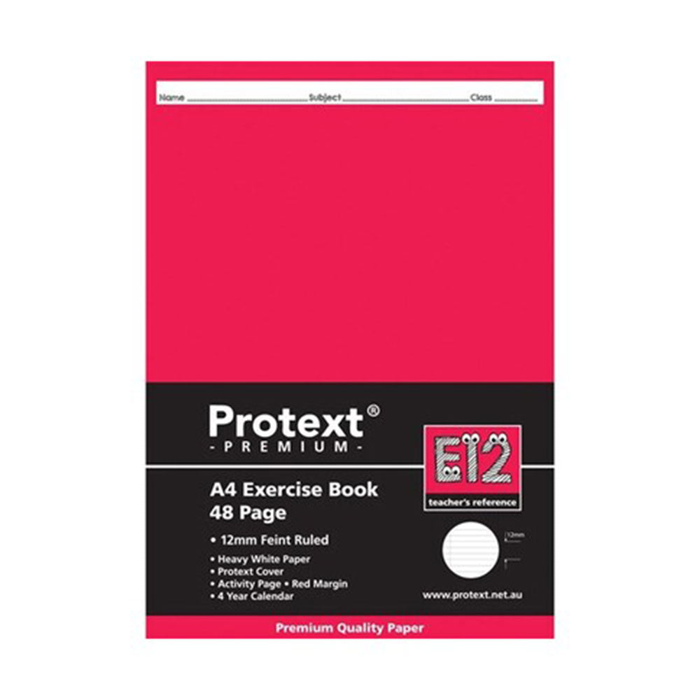 Protext A4 Ruled E12 Exercise Book 48pg 12mm