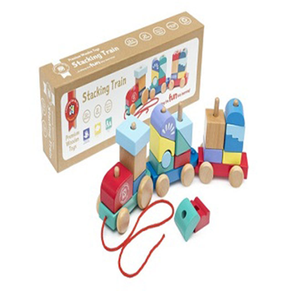 Learning Can Be Fun Stacking Train Wooden Toy