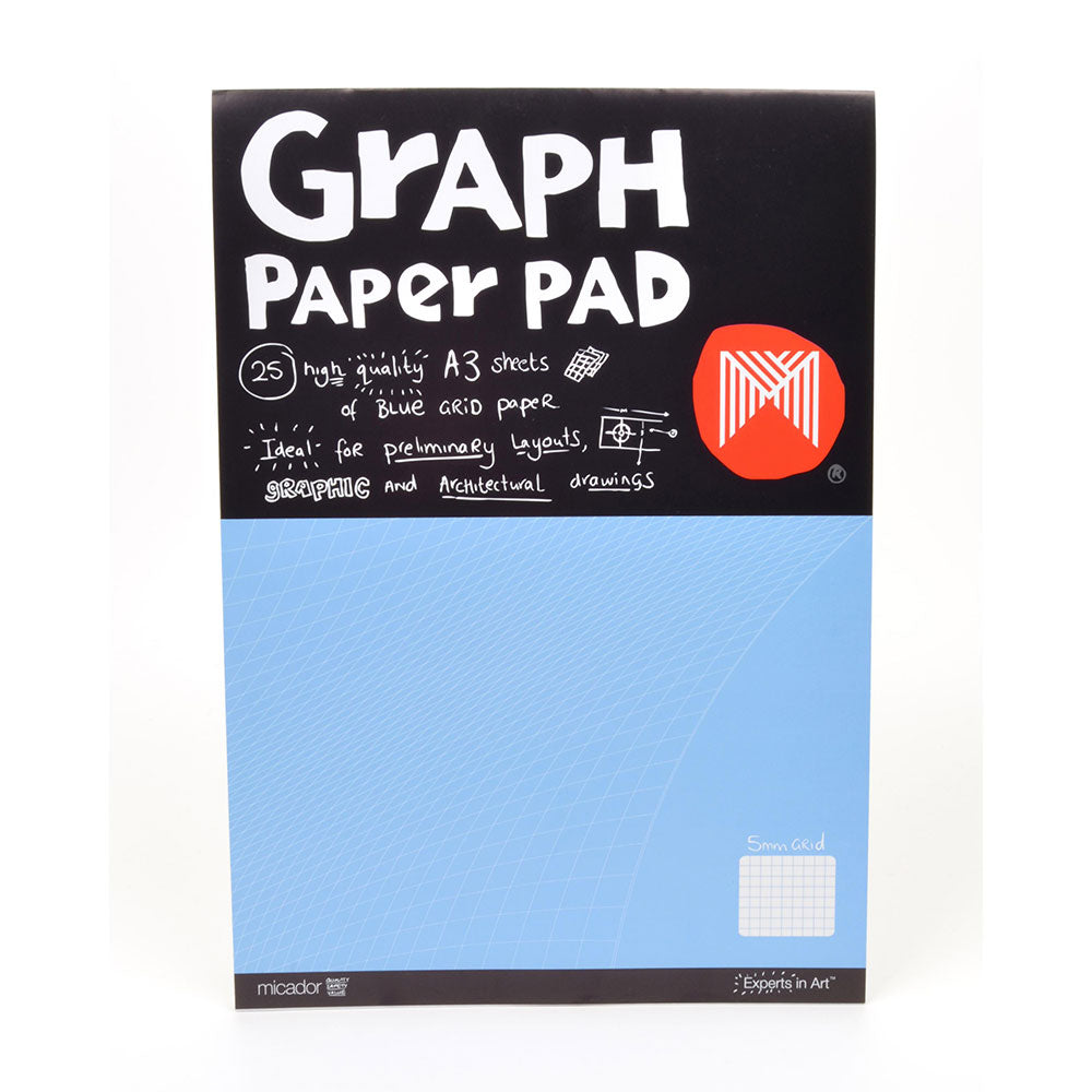 Micador A3 Graph Pad with 5mm Grid