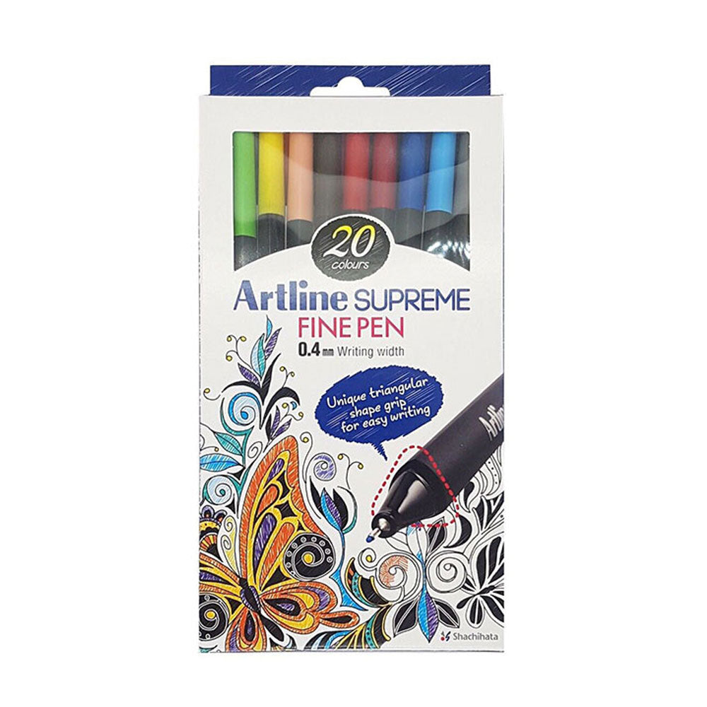 Atline Supreme Fineliner Pen 0.4mm (Pack of 20)